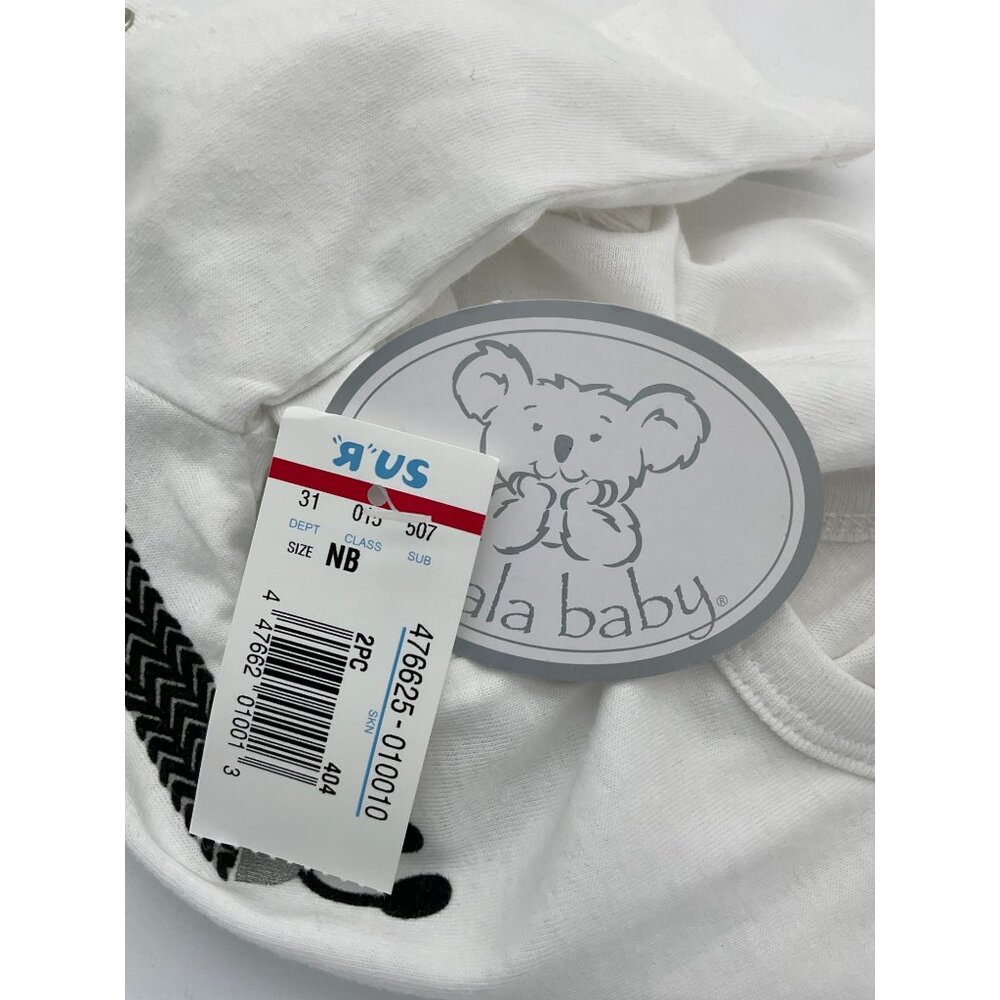 Koala Baby Long Sleeve Newborn Baby Suspenders Bodysuit Attached Bow Tie NWT - Picture 5 of 6